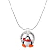 thumbnail image 1 of Delight Jewelry Resin Penguin with Red Scarf Laugh Ring Charm Necklace, 18", 1 of 4