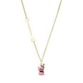 thumbnail image 1 of Delight Jewelry Resin Pink Birthday Kitty Cat - Gold-tone Class of 2026 Delicate Bar Necklace, 18.75", 1 of 4