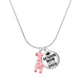 thumbnail image 1 of Delight Jewelry Resin Pink Geronimo the Giraffe - Silvertone Senior Mom Class of 2026 Dome Necklace, 18", 1 of 5