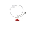 thumbnail image 1 of Delight Jewelry Resin Puffy Red Lobster - Silvertone Leaf Delicate Bracelet, 6.25+1.75", 1 of 4