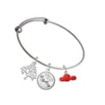 thumbnail image 1 of Delight Jewelry Resin Puffy Red Lobster Silvertone Let Things Go Tree Charm Bangle Bracelet, 1 of 4