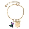 thumbnail image 1 of Delight Jewelry Resin Purple Panda Bear Goldtone Discover Dream Explore Zoey Charm Bracelet, 6.5+2" Extender, 1 of 1