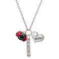 thumbnail image 1 of Delight Jewelry Resin Red & Black Ladybug Sweetie Always My Mother Bar Zoe Necklace, 1 of 4