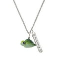 thumbnail image 1 of Delight Jewelry Resin Sea Turtle Silvertone Be Strong and Courageous Bar Charm Necklace, 23", 1 of 4