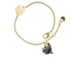 thumbnail image 1 of Delight Jewelry Resin Shark Gold-tone Rose Link Chain Bracelet, 6.25"+1.75" Extender, 1 of 4
