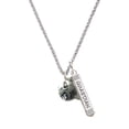 thumbnail image 1 of Delight Jewelry Resin Shark Silvertone Guardian Angel Bar Charm Necklace, 23", 1 of 4