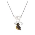 thumbnail image 1 of Delight Jewelry Resin Sitting Owl Silvertone Dream Big Pendant Necklace, 25", 1 of 4