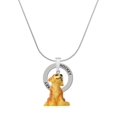 thumbnail image 1 of Delight Jewelry Resin Sitting Puppy Hockey Ring Charm Necklace, 18", 1 of 4