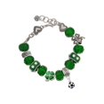 thumbnail image 1 of Delight Jewelry Resin Soccer ball - Green Irish Luck Bead Charm Bracelet, 7.5", 1 of 4