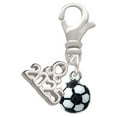 thumbnail image 1 of Delight Jewelry Resin Soccer ball - Silver-tone Clip on Charm with Mini Year 2025, 1 of 4
