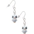 thumbnail image 1 of Delight Jewelry Resin White Snow Owl Silver tone Infinity French Earrings, 1 of 4