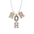 thumbnail image 1 of Delight Jewelry Rose Goldtone Crystal Initial - H - Multi-Colored Crystal Mom Charm Necklace, 1 of 5