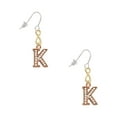 thumbnail image 1 of Delight Jewelry Rose Goldtone Crystal Initial - K - Gold Tone Infinity French Earrings, 1 of 4