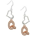 thumbnail image 1 of Delight Jewelry Rose Goldtone Crystal Initial - Q - Open Heart French Earrings, 1 of 4