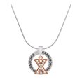 thumbnail image 1 of Delight Jewelry Rose Goldtone Crystal Initial - X - Silvertone Grandmother Ring Charm Necklace, 18", 1 of 4