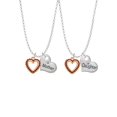 thumbnail image 1 of Delight Jewelry Rose Goldtone Open Heart Mother & Daughter Heart Necklaces (Set of 2), 19"+2", 1 of 4