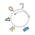 thumbnail image 1 of Delight Jewelry Royal Blue ''Little Sister'' with Heart Multi-Colored Crystal Love Charm Bracelet, 1 of 5