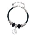 thumbnail image 1 of Delight Jewelry Runner Silhouette in 1/2'' Disc Granddaughter Celtic Knot Leather Bead Bracelet, 7"+2" Extender, 1 of 4