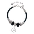 thumbnail image 1 of Delight Jewelry Runner Silhouette in 1/2'' Disc Mother Celtic Knot Leather Bead Bracelet, 7"+2" Extender, 1 of 1