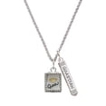 thumbnail image 1 of Delight Jewelry Shadow Box ''Queen'' with Goldtone Crown Silvertone Guardian Angel Bar Charm Necklace, 23", 1 of 4