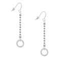 thumbnail image 1 of Delight Jewelry She Believed She Could Infinity Ring - Silver-tone Long Sparkle Dangle French Earrings, 1 of 4