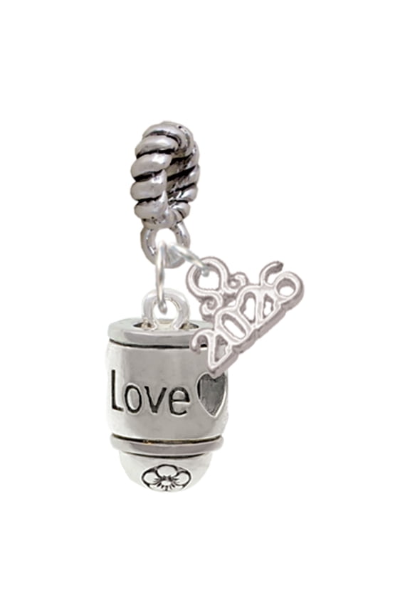 Silver Plated Love Forever Spinner - Rope Charm Bead Dangle with Mini 2026