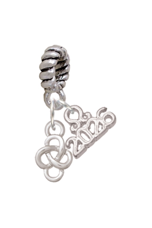 Silver Plated Mini Celtic Knot - Rope Charm Bead Dangle with Mini 2026