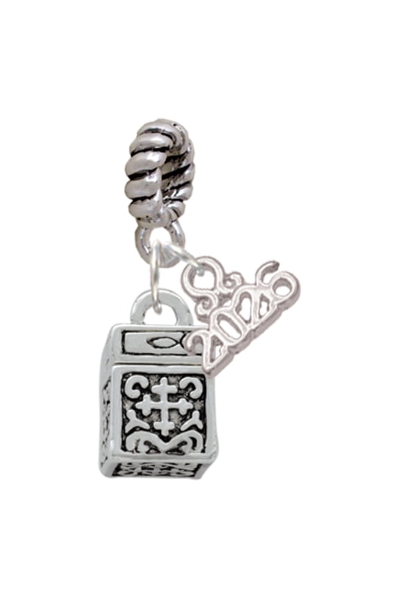 Silver Plated Prayer Box - Rope Charm Bead Dangle with Mini 2026