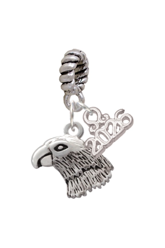 Silver Plated Small Falcon - Mascot - Rope Charm Bead Dangle with Mini 2026