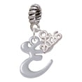 thumbnail image 1 of Delight Jewelry Silver Plated Small Gelato Script Initial - E - Rope Charm Bead Dangle with Mini 2026, 1 of 4