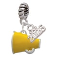 thumbnail image 1 of Delight Jewelry Silver Plated Small Yellow Megaphone - Rope Charm Bead Dangle with Mini 2026, 1 of 4