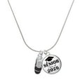 thumbnail image 1 of Delight Jewelry Silver-tone 3-D Black Running Shoe - Silvertone Senior Class of 2026 Dome Necklace, 18", 1 of 5