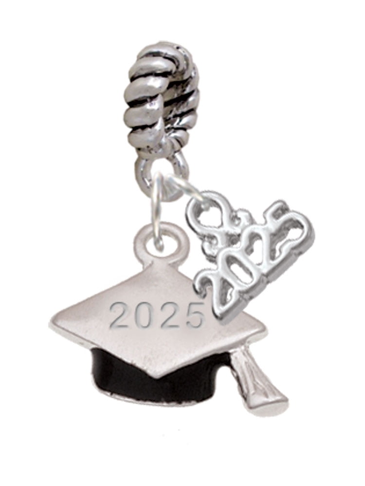 Delight Jewelry Silver-tone 3-D Graduation Hat with 2025 - Silver-tone ...