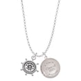 thumbnail image 1 of Delight Jewelry Silver-tone Antiqued Ship Wheel - Class of 2025 Year to Remember Locket Charm Necklace, 19+2" Extender, 1 of 5
