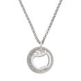 thumbnail image 1 of Delight Jewelry Silver-tone Apple Outline - Class of 2026 Affirmation Ring Necklace, 23", 1 of 4