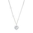 thumbnail image 1 of Delight Jewelry Silver-tone Baby Feet Heart Locket - Silvertone Class of 2026 Delicate Bar Necklace, 18.75", 1 of 4