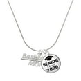 thumbnail image 1 of Delight Jewelry Silver-tone Basketball Mom - Silvertone Senior Class of 2026 Dome Necklace, 18", 1 of 5