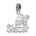 thumbnail image 1 of Delight Jewelry Silver-tone Big Sister - Silver-tone Rope Charm Bead Dangle with Mini 2025, 1 of 4