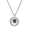 thumbnail image 1 of Delight Jewelry Silver-tone Black Paw on White Disc - Class of 2026 Affirmation Ring Necklace, 23", 1 of 4