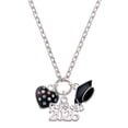 thumbnail image 1 of Delight Jewelry Silver-tone Black Resin Heart with Tropical Crystals - Class of 2026 Graduation Zoey Charm Necklace, 28", 1 of 4