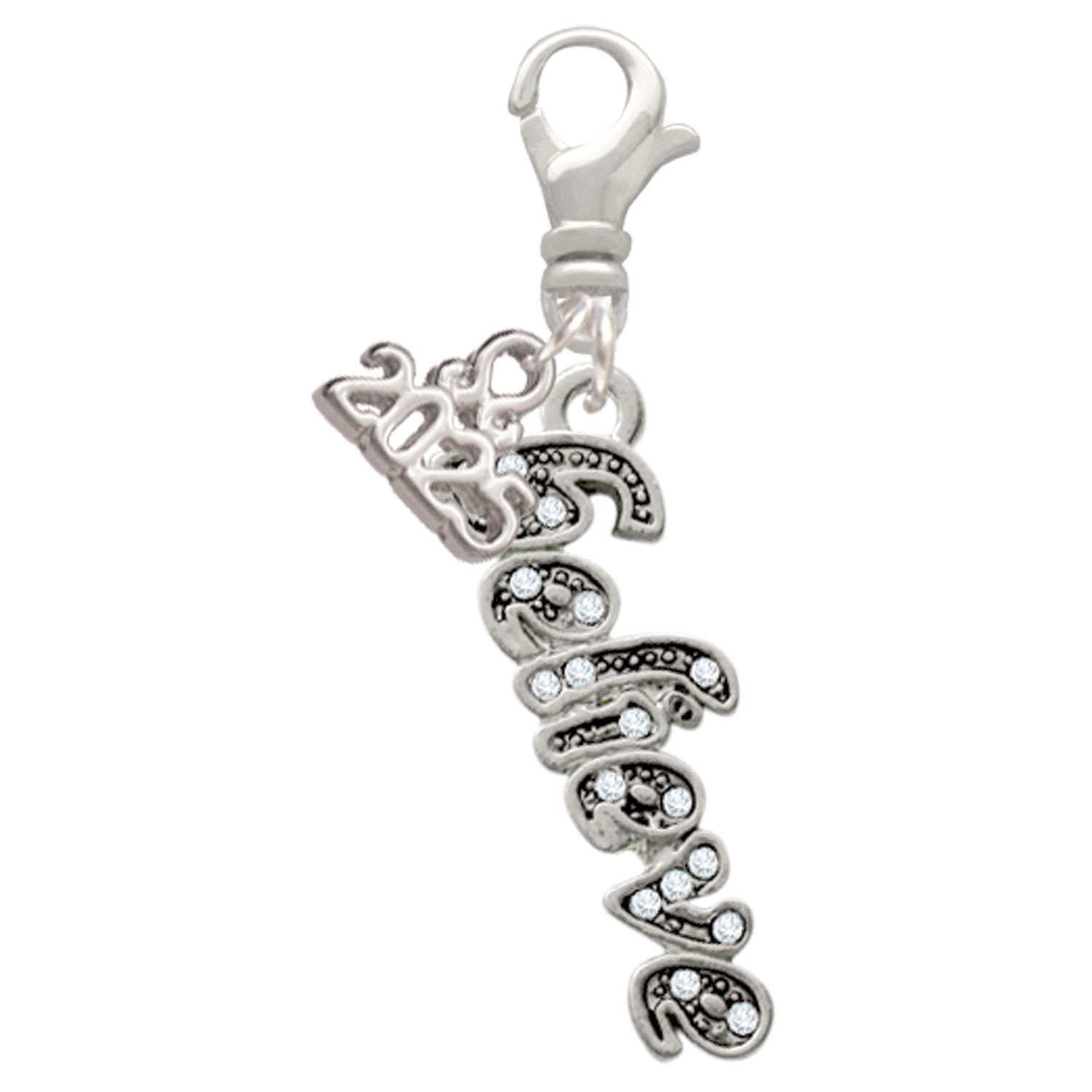Delight Jewelry Silver-tone Crystal Script ''Believe'' - Silver-tone ...
