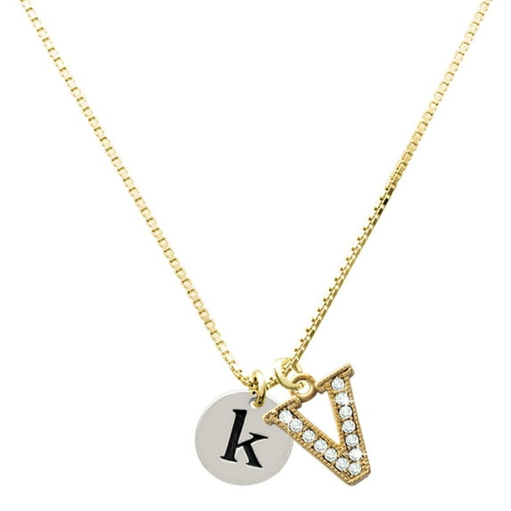 Delight Jewelry Silver-tone Disc 1/2'' Initial - k - Large Goldtone ...