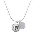 thumbnail image 1 of Delight Jewelry Silver-tone Domed Black EMT - Engraved Congrats Class of 2026 Charm Necklace, 18", 1 of 4
