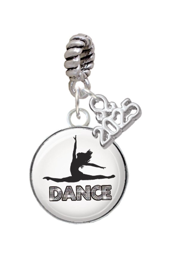 Silver-tone Domed Contemporary Dance Splits - Silver-tone Rope Charm Bead Dangle with Mini 2025