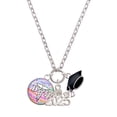 thumbnail image 1 of Delight Jewelry Silver-tone Domed Multi Color DH - Silver-tone Class of 2025 Graduation Zoey Necklace, 28", 1 of 1