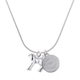 thumbnail image 1 of Delight Jewelry Silver-tone Equestrian Horse - Engraved Congrats Class of 2026 Charm Necklace, 18", 1 of 4