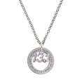 thumbnail image 1 of Delight Jewelry Silver-tone Half Marathon - 13.1 with Pink Crystal - Class of 2026 Affirmation Ring Necklace, 23", 1 of 4