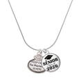 thumbnail image 1 of Delight Jewelry Silver-tone Keep Calm The Pharmacist is Here - Silvertone Senior Class of 2026 Dome Necklace, 18", 1 of 5