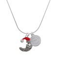 thumbnail image 1 of Delight Jewelry Silver-tone Large Crescent Moon Santa Face - Engraved Congrats Class of 2026 Charm Necklace, 18", 1 of 4