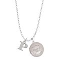 thumbnail image 1 of Delight Jewelry Silver-tone Large Initial - P - Class of 2025 Year to Remember Locket Charm Necklace, 19+2" Extender, 1 of 5